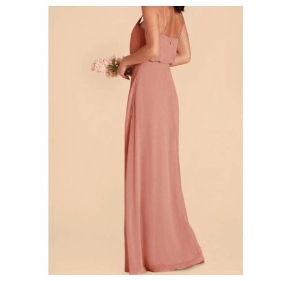 Birdy Grey Gwennie Chiffon Dress Dusty Rose Medium - Picture 2 of 6